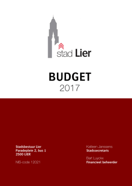 Budgetnota 2016