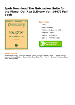 Epub The Nutcracker Suite for the Piano, Op. 71a