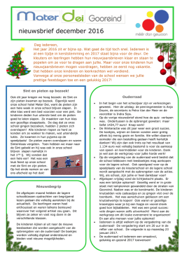 nieuwsbrief december 2016