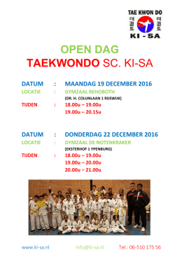 19.00u 19.00u - Taekwondo Ki-Sa