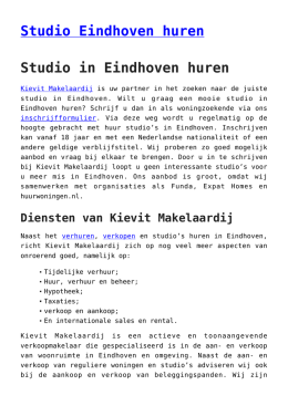 Studio Eindhoven huren