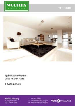 Brochure - Wolters Housing Den Haag
