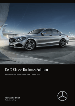 De C-Klasse Business Solution. - Mercedes-Benz