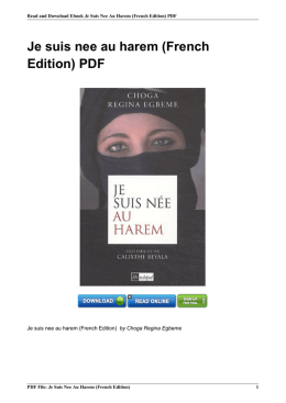 Je suis nee au harem (French Edition) by Choga Regina Egbeme
