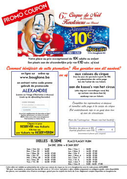 promo coupon - Cirque Alexandre Bouglione