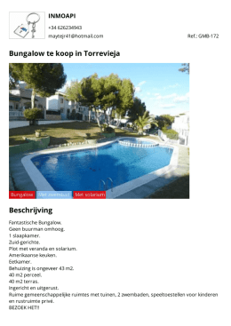 Bungalow te koop in Torrevieja - INMO-API