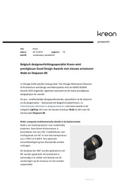 Belgisch designverlichtingsspecialist Kreon wint - Archi