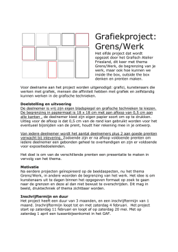 Grafiekproject: Grens/Werk - Grafisch Atelier Friesland