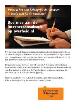 Doe mee aan de internetconsultatie op overheid.nl