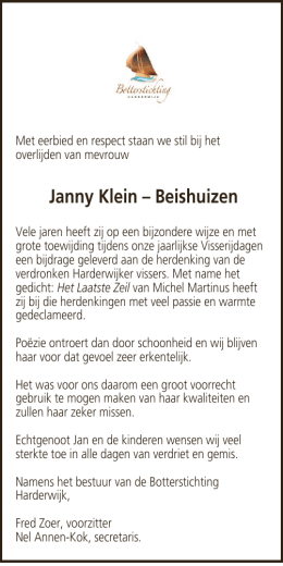 Janny Klein – Beishuizen