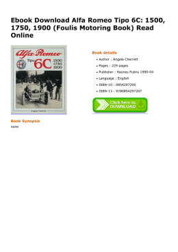Ebook Alfa Romeo Tipo 6C: 1500, 1750, 1900