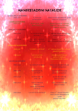 10/12/2016Calendario delle Manifestazioni Natalizie