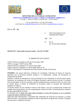 Circ. n. 125 del A Tutto - ICS Carini - Calderone