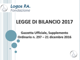 legge di bilancio 2017