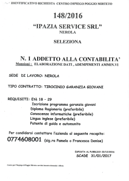 pi&ugrave; - Lavoro