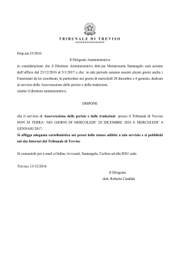 Il servizio - Ordine degli Avvocati di Treviso
