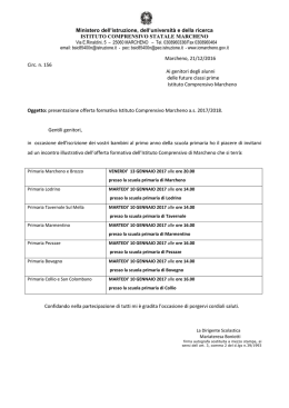 presezione offerta formativa I.C.Marcheno a.s. 2017/2018