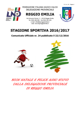 Reggio Emilia n° 24 - FIGC Reggio Emilia