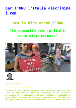 Italia discrimina i rom - padre luciano in dialogo