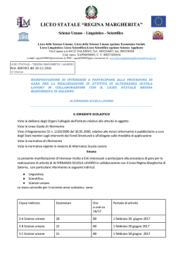 Manifestazione di interesse - Liceo Statale Regina Margherita