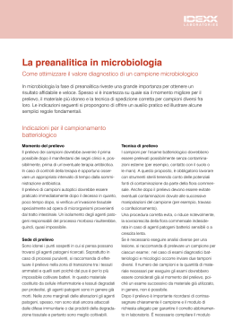 La preanalitica in microbiologia