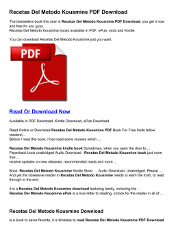 Recetas Del Metodo Kousmine PDF