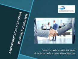 Bilancio sociale 2016 - Assoimprenditori Alto Adige