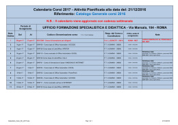 Calendario Corsi SC 2017