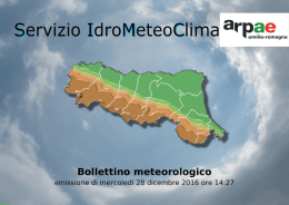 Bollettino meteorologico - Arpae Emilia