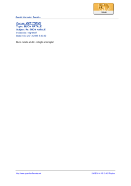Forum: OFF TOPIC! - Guardie Informate = Guardie Giurate