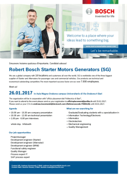 Robert Bosch Starter Motors Generators (SG)