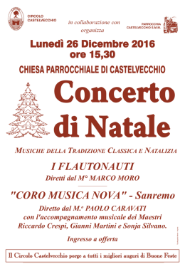 Concerto di Natale 2016 - Circolo Castelvecchio Imperia