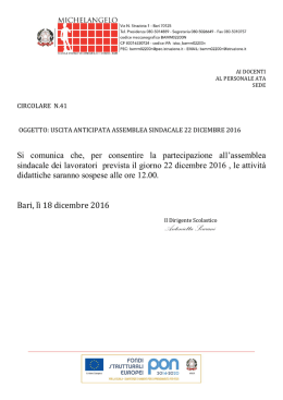 circolare 41 assemblea sindacale 22 dicembre 2016