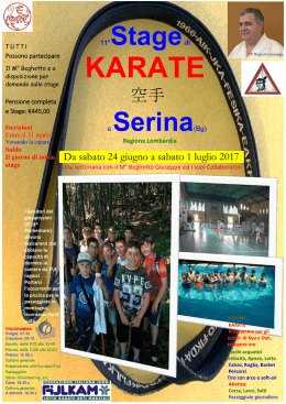 1° Stage di Karate a Serina