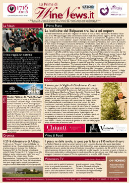 WineNews - La Prima di Winenews - n. 2045