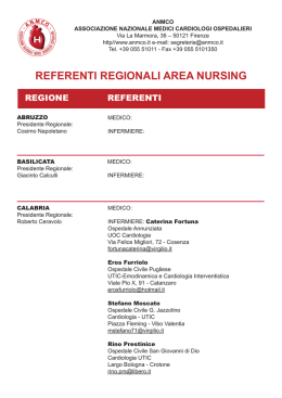 referenti regionali area nursing