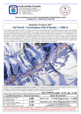 Val Ferret - Courmayeur (Val d`Aosta) – 1.580 m 6:00 6:20 6:30
