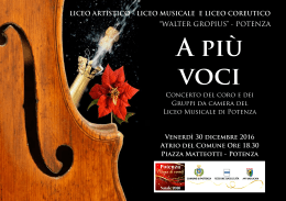 21/12/2016 A più Voci - Liceo Artistico e Musicale