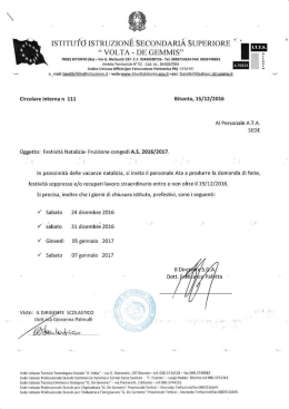 Scarica circolare interna nr. 111 del 15/12/2016