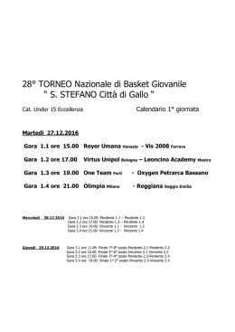 vedi calendario - AD Junior Basket Leoncino