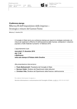 Strategia e misure del Canton Ticino 19.12.16