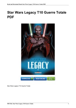 Star Wars Legacy T10 Guerre Totale PDF