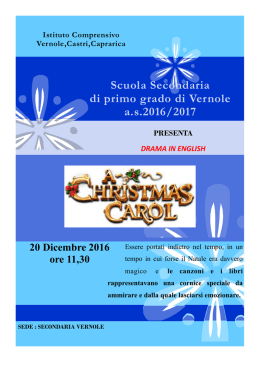 A Christmas Carol - Istituto Comprensivo Vernole