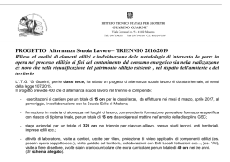 PROGETTO Alternanza Scuola Lavoro – TRIENNIO 2016/2019