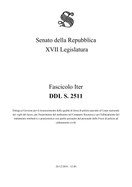 Senato della Repubblica XVII Legislatura Fascicolo Iter DDL S. 2511