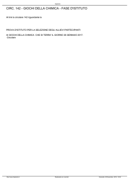 circ. 142 - giochi della chimica - fase d`istituto