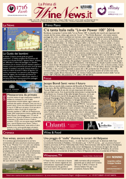 WineNews - La Prima di Winenews - n. 2042