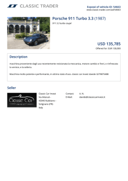 Porsche 911 Turbo 3.3 (1987) USD 135798