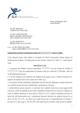 20-12-2016 Segnalazione presunta attivit&agrave; abusiva nel