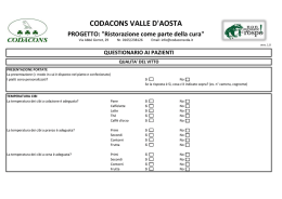 questionario-sanità - Codacons Valle d`Aosta
